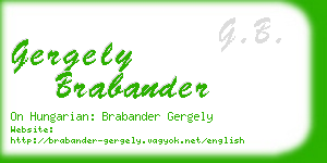 gergely brabander business card